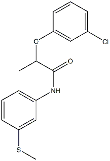 2-(3-chlorophenoxy)-N-[3-(methylsulfanyl)phenyl]propanamide 结构式