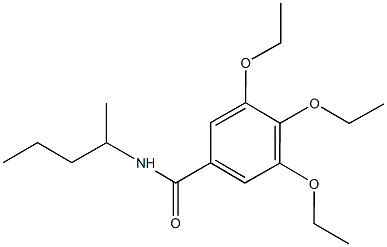 3,4,5-triethoxy-N-(1-methylbutyl)benzamide 结构式