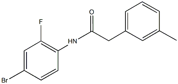 N-(4-bromo-2-fluorophenyl)-2-(3-methylphenyl)acetamide 结构式