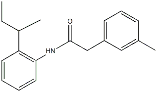 N-(2-sec-butylphenyl)-2-(3-methylphenyl)acetamide 结构式