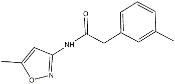 N-(5-methyl-3-isoxazolyl)-2-(3-methylphenyl)acetamide 结构式