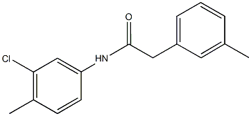 N-(3-chloro-4-methylphenyl)-2-(3-methylphenyl)acetamide 结构式