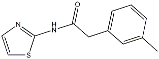 2-(3-methylphenyl)-N-(1,3-thiazol-2-yl)acetamide 结构式