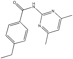 N-(4,6-dimethyl-2-pyrimidinyl)-4-ethylbenzamide 结构式