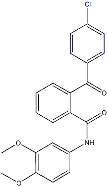 2-(4-chlorobenzoyl)-N-(3,4-dimethoxyphenyl)benzamide 结构式