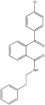 2-(4-chlorobenzoyl)-N-(2-phenylethyl)benzamide 结构式