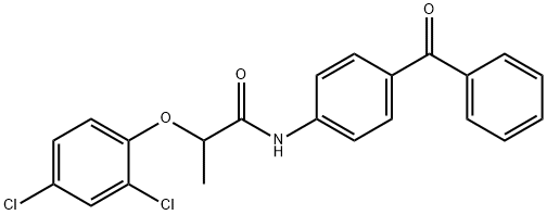 N-(4-benzoylphenyl)-2-(2,4-dichlorophenoxy)propanamide 结构式