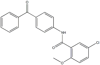 N-(4-benzoylphenyl)-5-chloro-2-methoxybenzamide 结构式