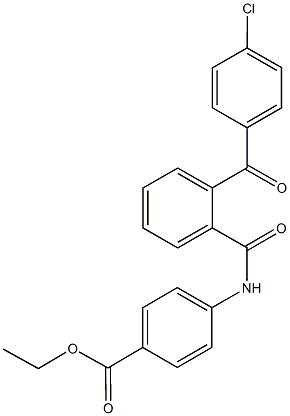 ethyl 4-{[2-(4-chlorobenzoyl)benzoyl]amino}benzoate 结构式