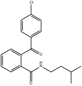 2-(4-chlorobenzoyl)-N-isopentylbenzamide 结构式