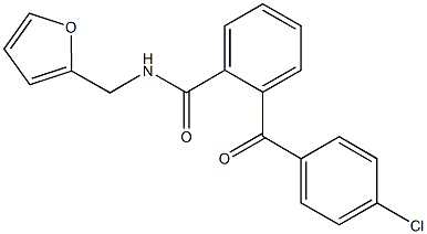 2-(4-chlorobenzoyl)-N-(2-furylmethyl)benzamide 结构式