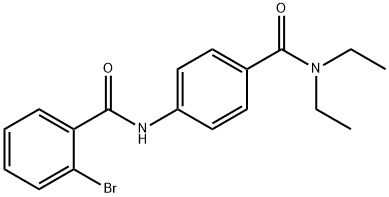 2-bromo-N-{4-[(diethylamino)carbonyl]phenyl}benzamide 结构式