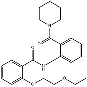 2-(2-ethoxyethoxy)-N-[2-(1-piperidinylcarbonyl)phenyl]benzamide 结构式