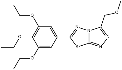 3-(methoxymethyl)-6-(3,4,5-triethoxyphenyl)[1,2,4]triazolo[3,4-b][1,3,4]thiadiazole 结构式