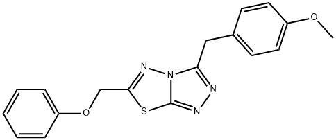 3-(4-methoxybenzyl)-6-(phenoxymethyl)[1,2,4]triazolo[3,4-b][1,3,4]thiadiazole 结构式