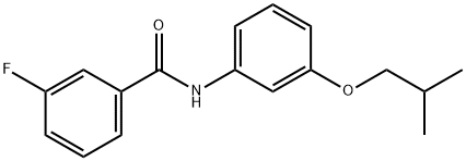 3-fluoro-N-(3-isobutoxyphenyl)benzamide 结构式