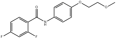 2,4-difluoro-N-[4-(2-methoxyethoxy)phenyl]benzamide 结构式