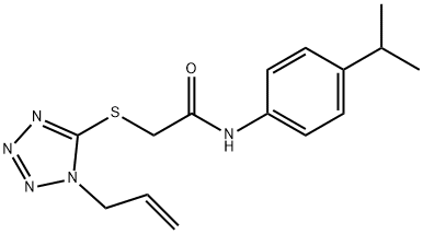 2-[(1-allyl-1H-tetraazol-5-yl)sulfanyl]-N-(4-isopropylphenyl)acetamide 结构式