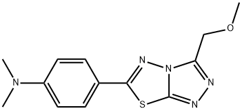 N-{4-[3-(methoxymethyl)[1,2,4]triazolo[3,4-b][1,3,4]thiadiazol-6-yl]phenyl}-N,N-dimethylamine 结构式