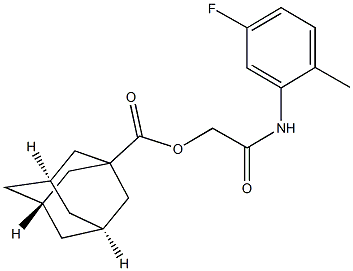 2-(5-fluoro-2-methylanilino)-2-oxoethyl 1-adamantanecarboxylate 结构式