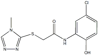 N-(5-chloro-2-hydroxyphenyl)-2-[(4-methyl-4H-1,2,4-triazol-3-yl)sulfanyl]acetamide 结构式