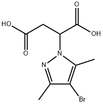 2-(4-bromo-3,5-dimethyl-1H-pyrazol-1-yl)succinic acid 结构式
