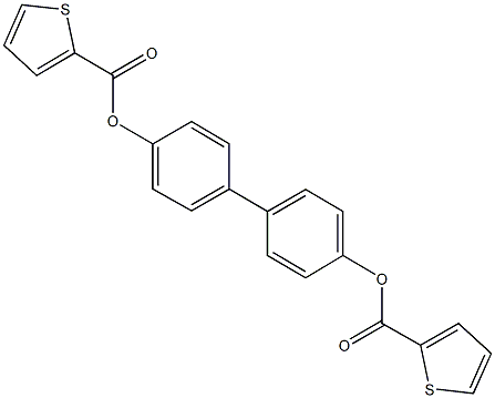4'-[(2-thienylcarbonyl)oxy][1,1'-biphenyl]-4-yl 2-thiophenecarboxylate 结构式