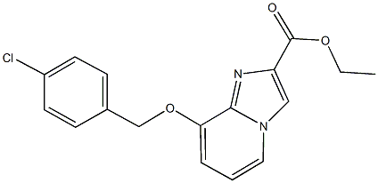 ethyl 8-[(4-chlorobenzyl)oxy]imidazo[1,2-a]pyridine-2-carboxylate 结构式