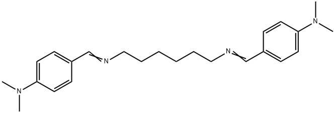 N-[4-(dimethylamino)benzylidene]-N-(6-{[4-(dimethylamino)benzylidene]amino}hexyl)amine 结构式