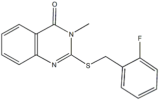 2-[(2-fluorobenzyl)sulfanyl]-3-methyl-4(3H)-quinazolinone 结构式