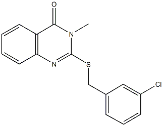 2-[(3-chlorobenzyl)sulfanyl]-3-methyl-4(3H)-quinazolinone 结构式