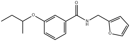 3-(sec-butoxy)-N-(2-furylmethyl)benzamide 结构式