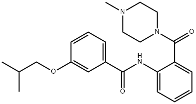 3-isobutoxy-N-{2-[(4-methyl-1-piperazinyl)carbonyl]phenyl}benzamide 结构式