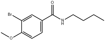 3-bromo-N-butyl-4-methoxybenzamide 结构式