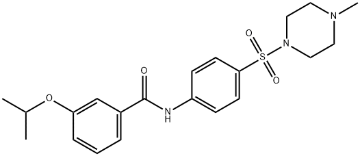 3-isopropoxy-N-{4-[(4-methyl-1-piperazinyl)sulfonyl]phenyl}benzamide 结构式