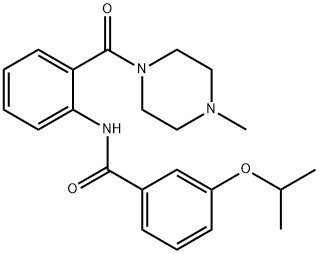 3-isopropoxy-N-{2-[(4-methyl-1-piperazinyl)carbonyl]phenyl}benzamide 结构式