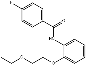 N-[2-(2-ethoxyethoxy)phenyl]-4-fluorobenzamide 结构式