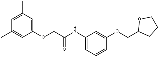 2-(3,5-dimethylphenoxy)-N-[3-(tetrahydro-2-furanylmethoxy)phenyl]acetamide 结构式