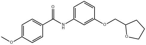 4-methoxy-N-[3-(tetrahydro-2-furanylmethoxy)phenyl]benzamide 结构式