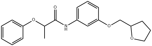 2-phenoxy-N-[3-(tetrahydro-2-furanylmethoxy)phenyl]propanamide 结构式