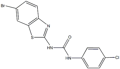 N-(6-bromo-1,3-benzothiazol-2-yl)-N'-(4-chlorophenyl)urea 结构式