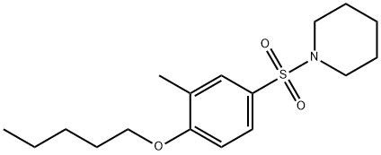 2-methyl-4-(1-piperidinylsulfonyl)phenyl pentyl ether 结构式