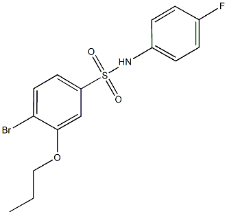 4-bromo-N-(4-fluorophenyl)-3-propoxybenzenesulfonamide 结构式