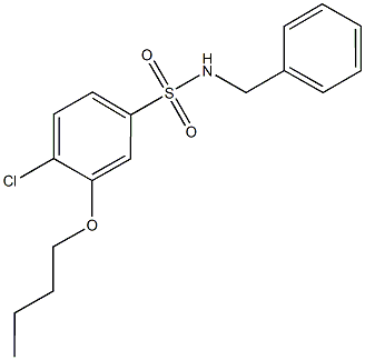 N-benzyl-3-butoxy-4-chlorobenzenesulfonamide 结构式