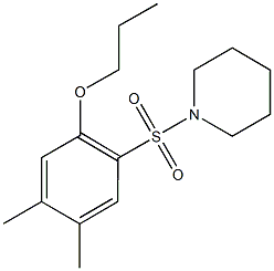 4,5-dimethyl-2-(1-piperidinylsulfonyl)phenyl propyl ether 结构式