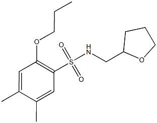 4,5-dimethyl-2-propoxy-N-(tetrahydro-2-furanylmethyl)benzenesulfonamide 结构式