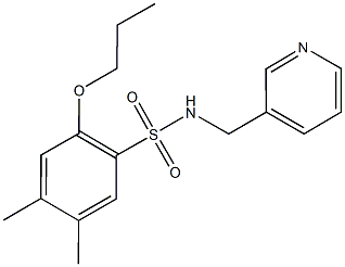 4,5-dimethyl-2-propoxy-N-(3-pyridinylmethyl)benzenesulfonamide 结构式