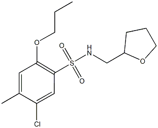 5-chloro-4-methyl-2-propoxy-N-(tetrahydro-2-furanylmethyl)benzenesulfonamide 结构式