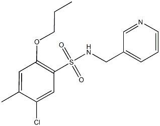 5-chloro-4-methyl-2-propoxy-N-(3-pyridinylmethyl)benzenesulfonamide 结构式