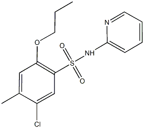 5-chloro-4-methyl-2-propoxy-N-(2-pyridinyl)benzenesulfonamide 结构式